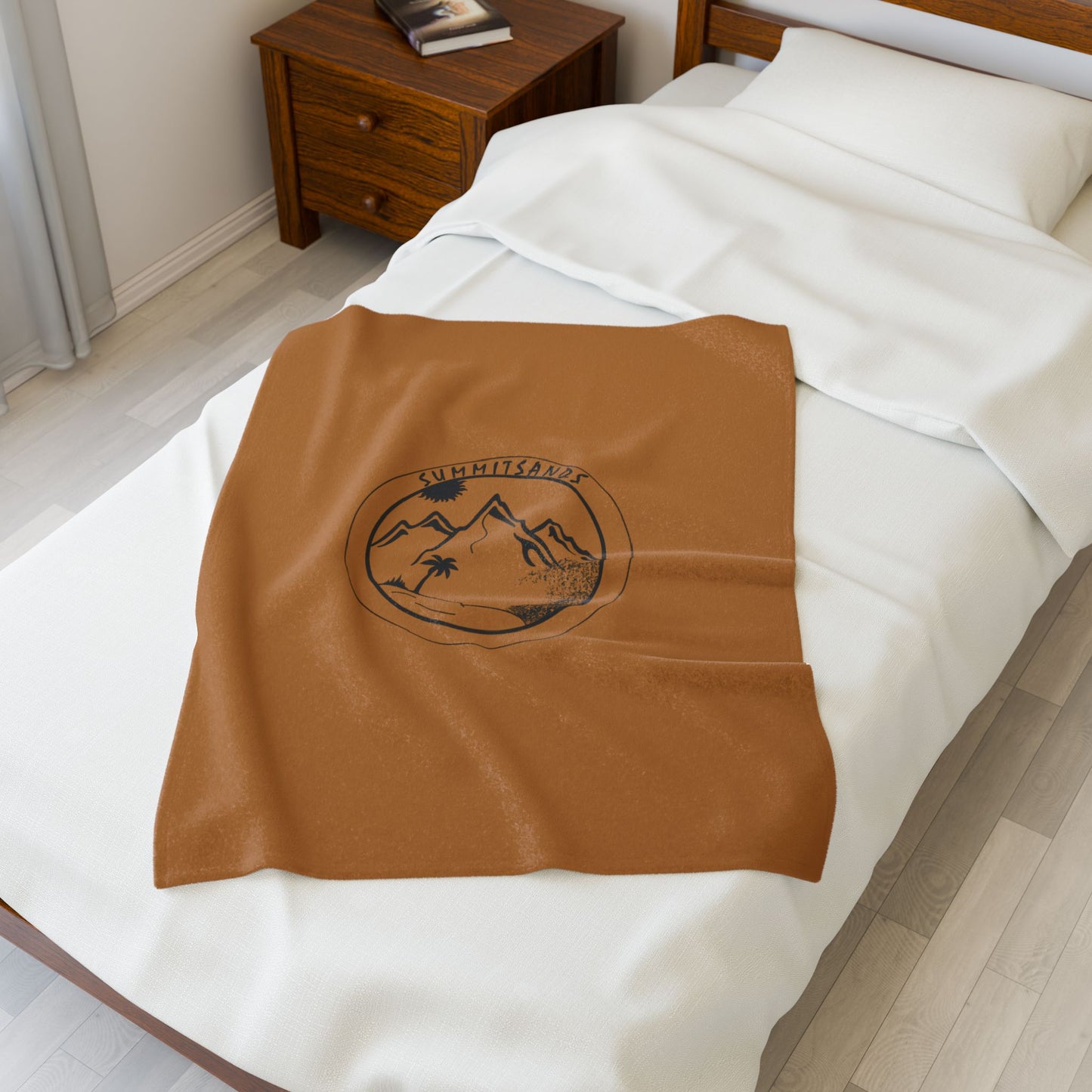 Cozy Velveteen Everyday Blanket Tan