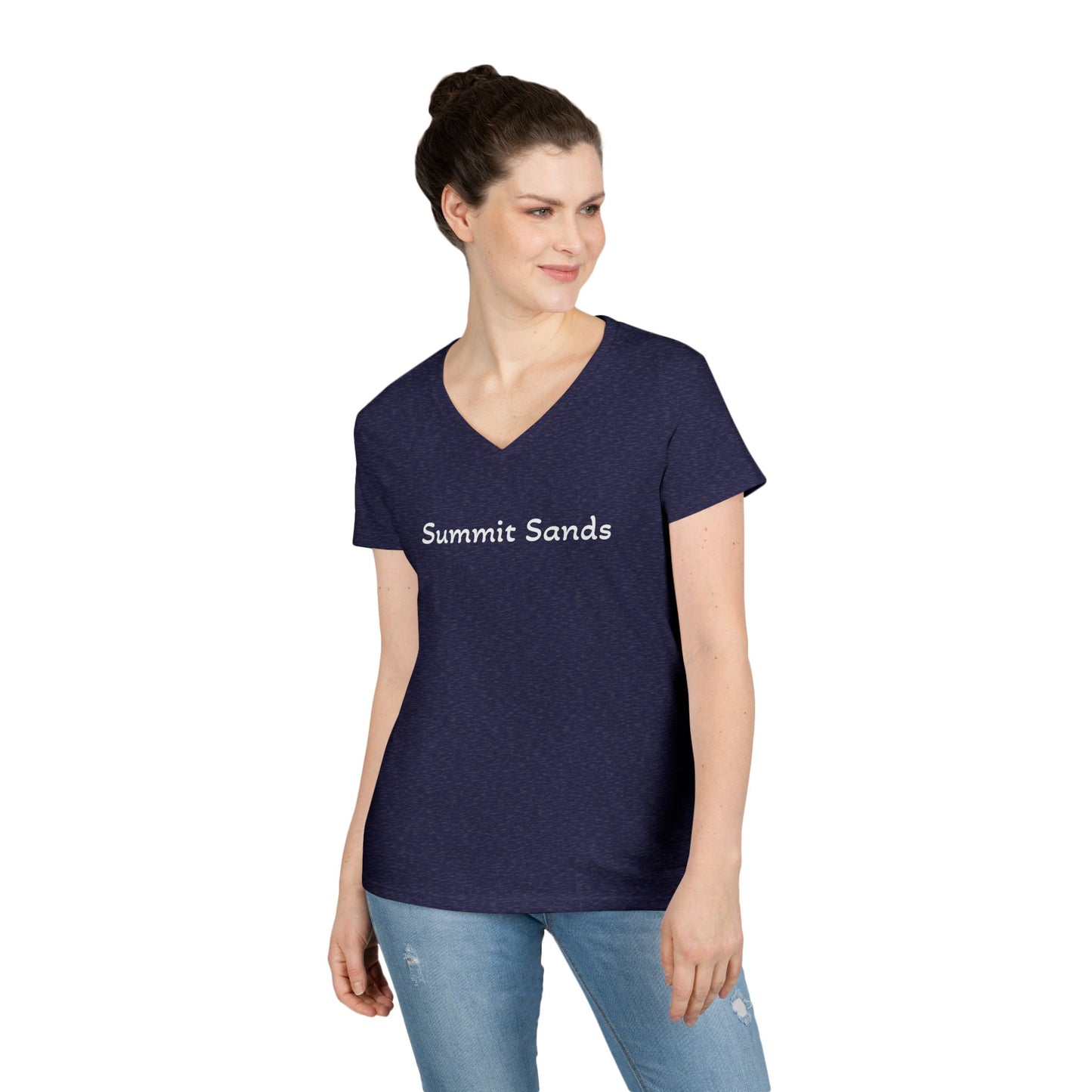 Summit Sands Ladies V-Neck Tee White