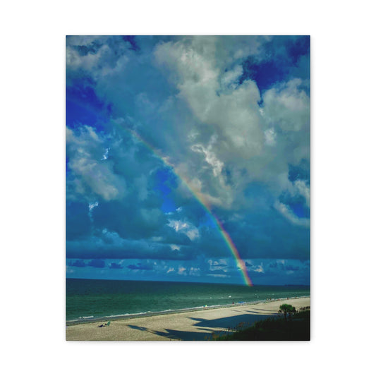 Rainbow Beach Scene Canvas Print