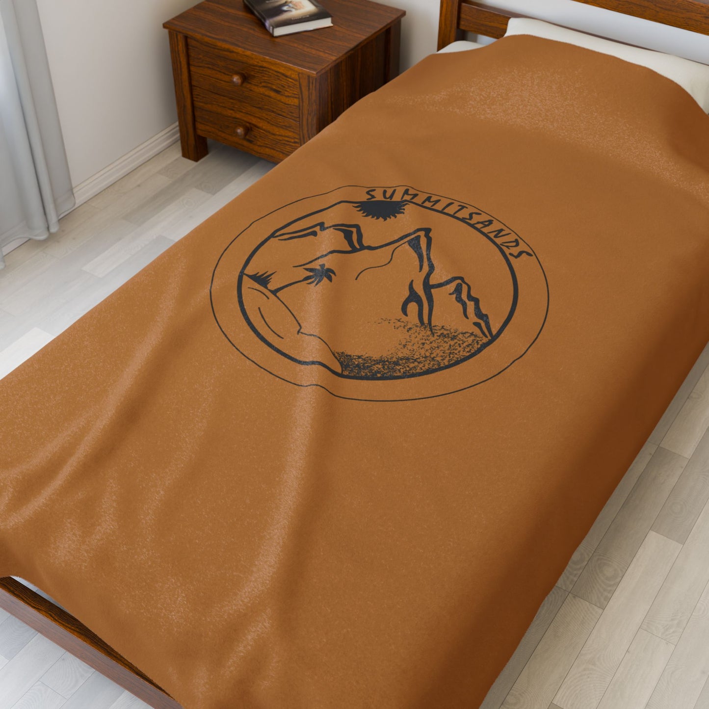 Cozy Velveteen Everyday Blanket Tan
