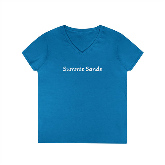 Summit Sands Ladies V-Neck Tee White