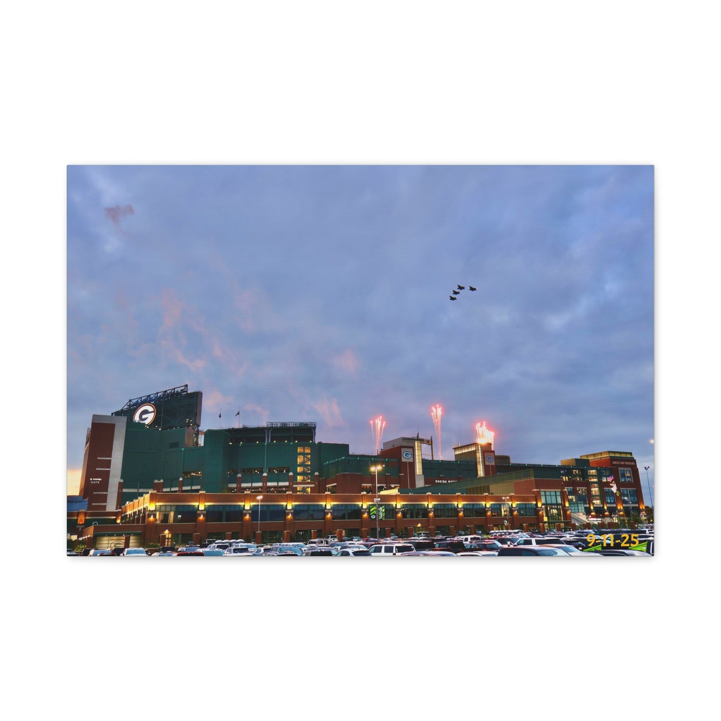 Canvas Print - 9/11 F-35 Packers Flyover