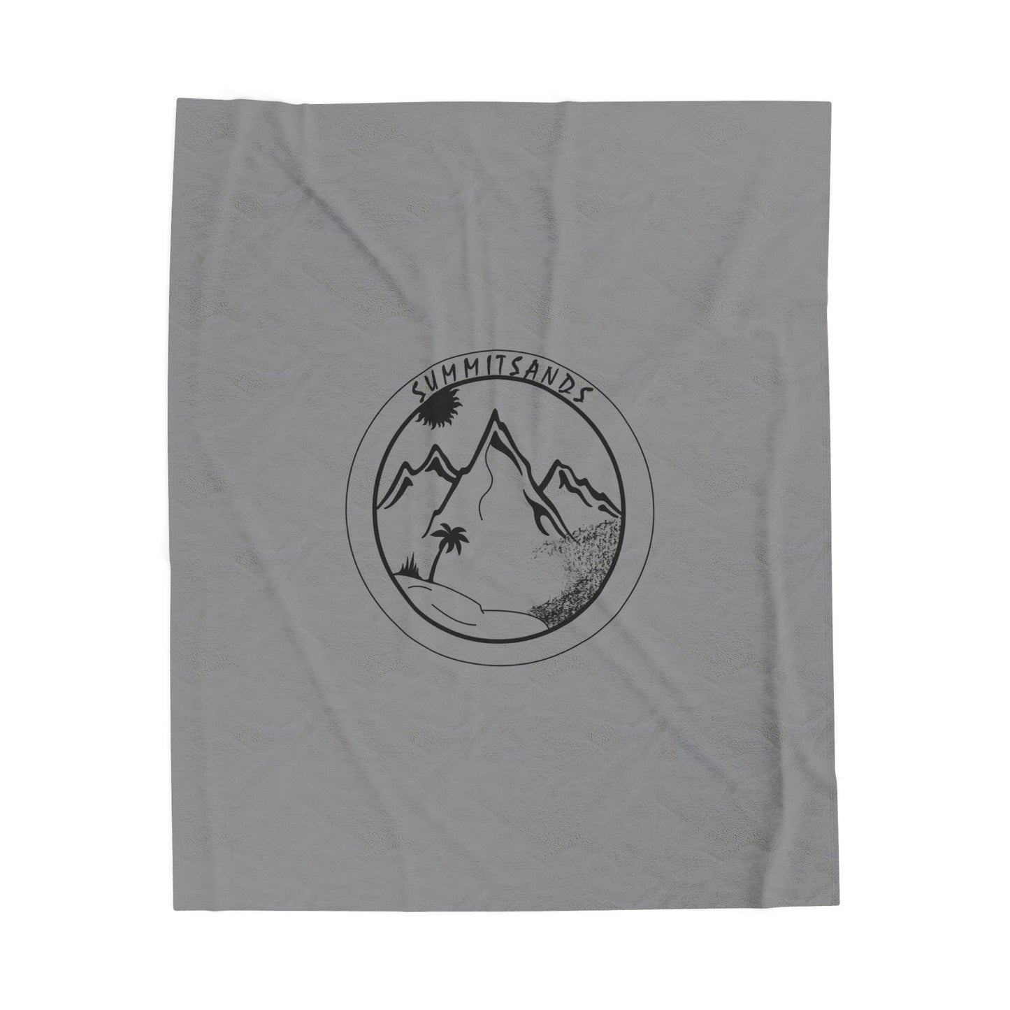Cozy Velveteen Everyday Blanket Grey