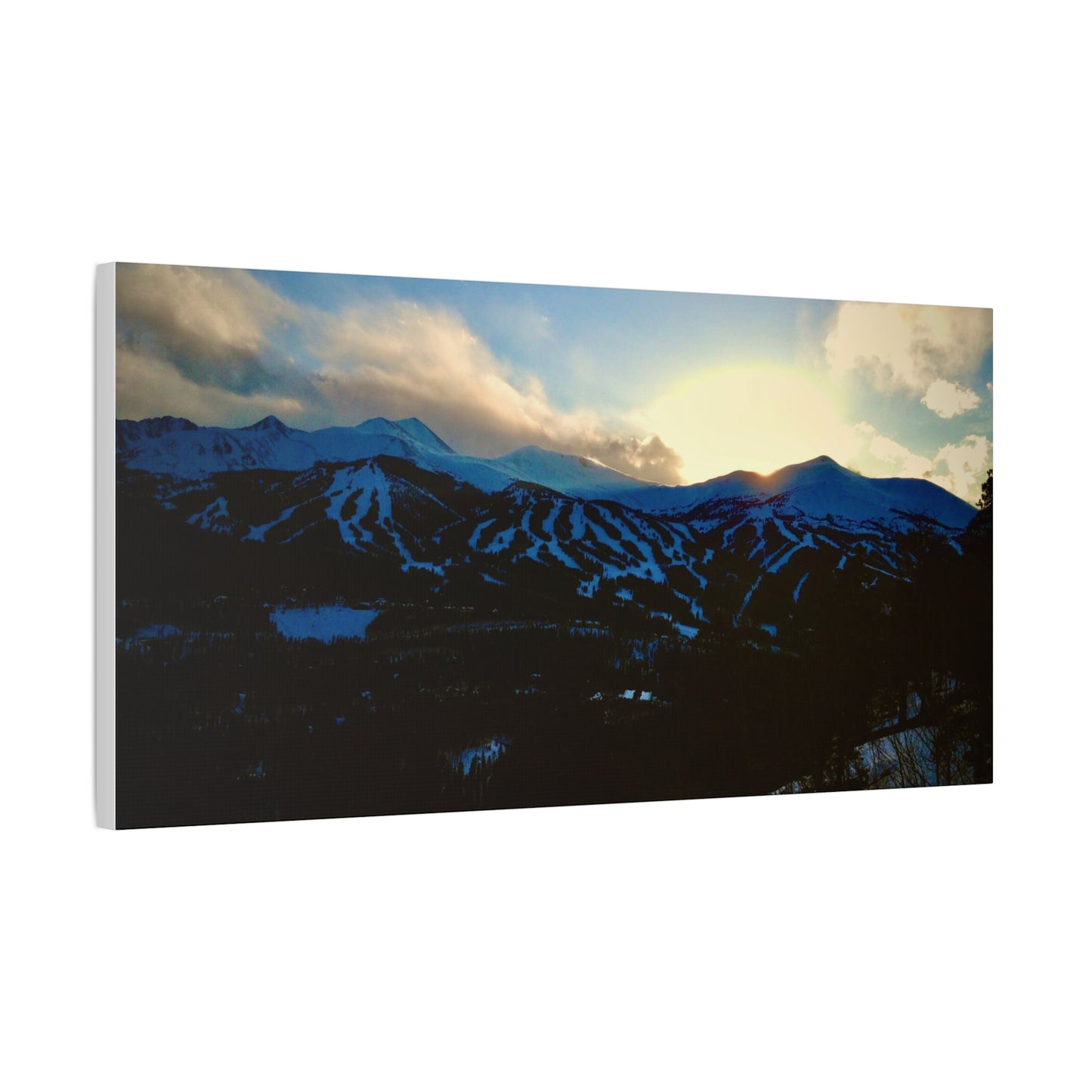 Canvas Print - Snowy Breckenridge Sunset Picture