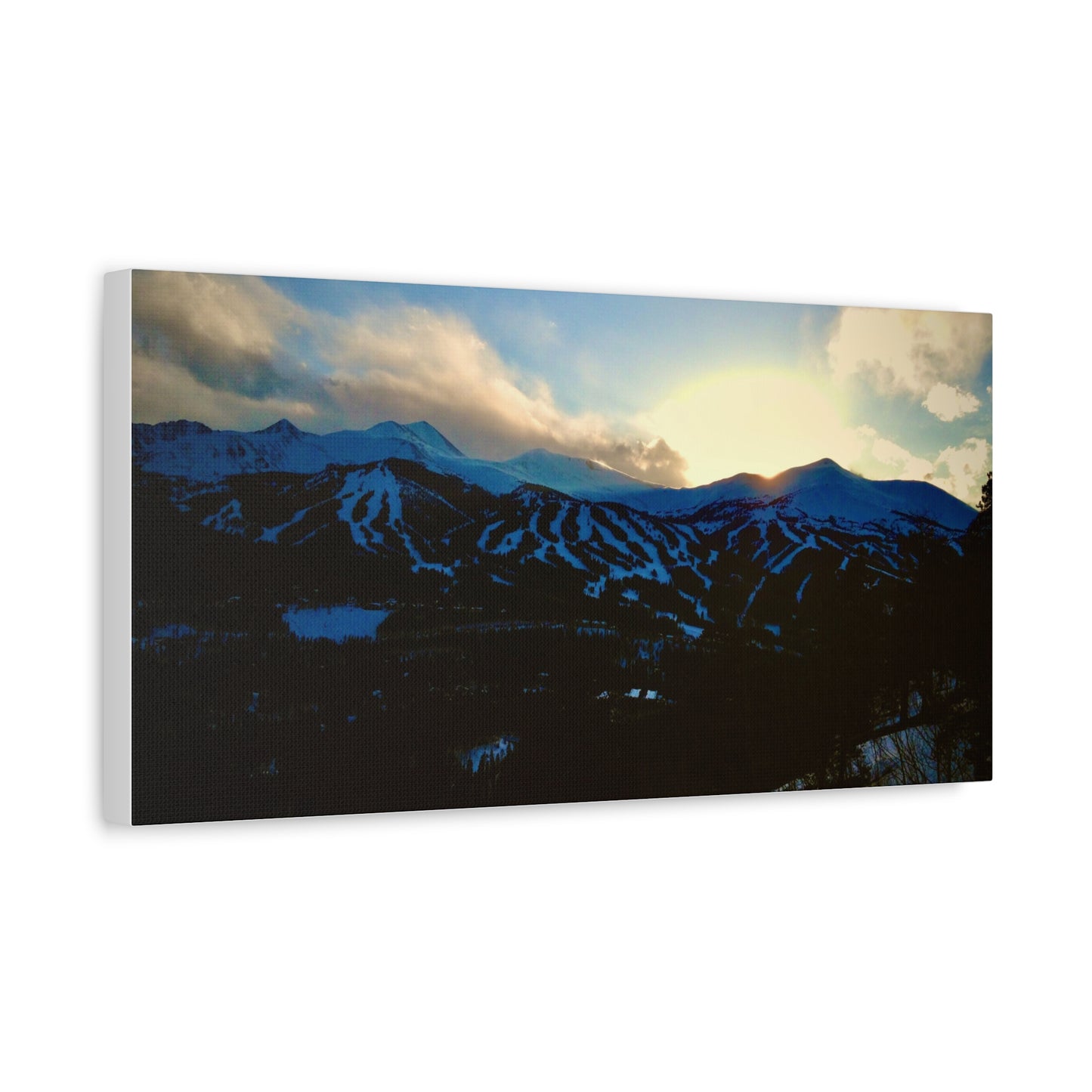Canvas Print - Snowy Breckenridge Sunset Picture