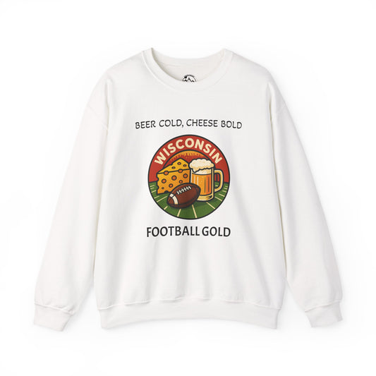 Wisconsin Football Gold Crewneck Sweatshirt