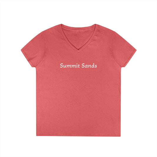 Summit Sands Ladies V-Neck Tee White