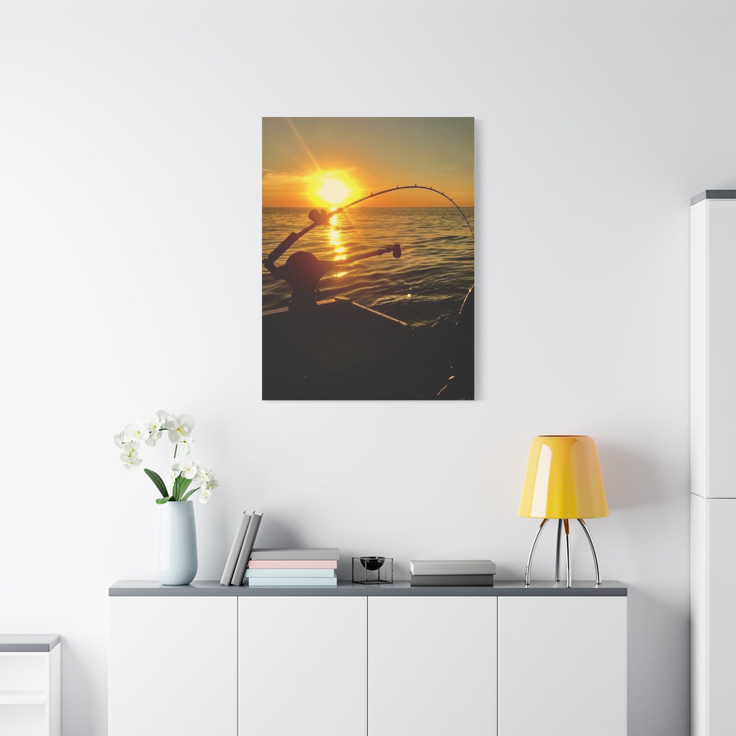 Canvas Print - Sunset Fishing