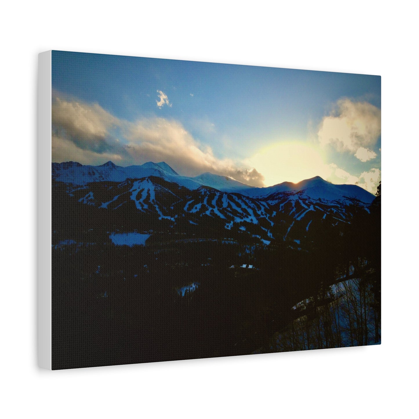 Canvas Print - Snowy Breckenridge Sunset Picture