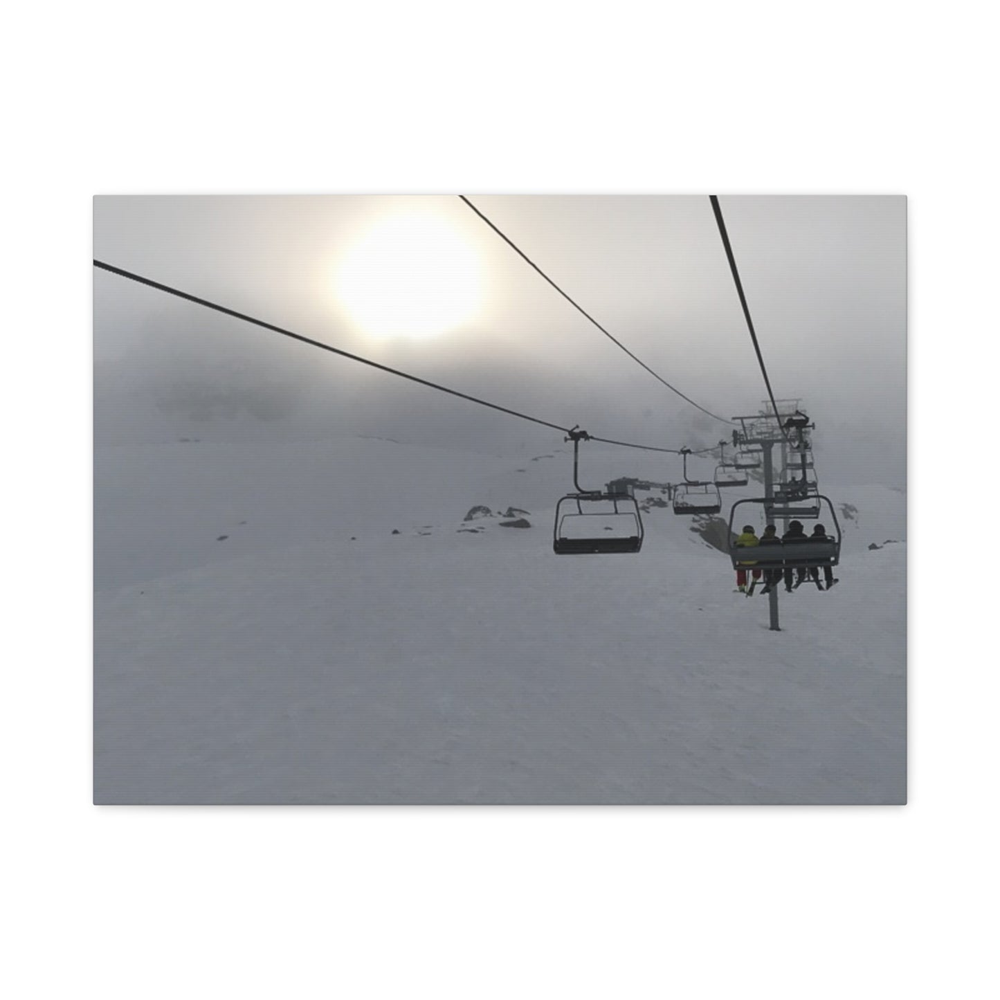 Canvas Print - Chair Lift Through Clouds