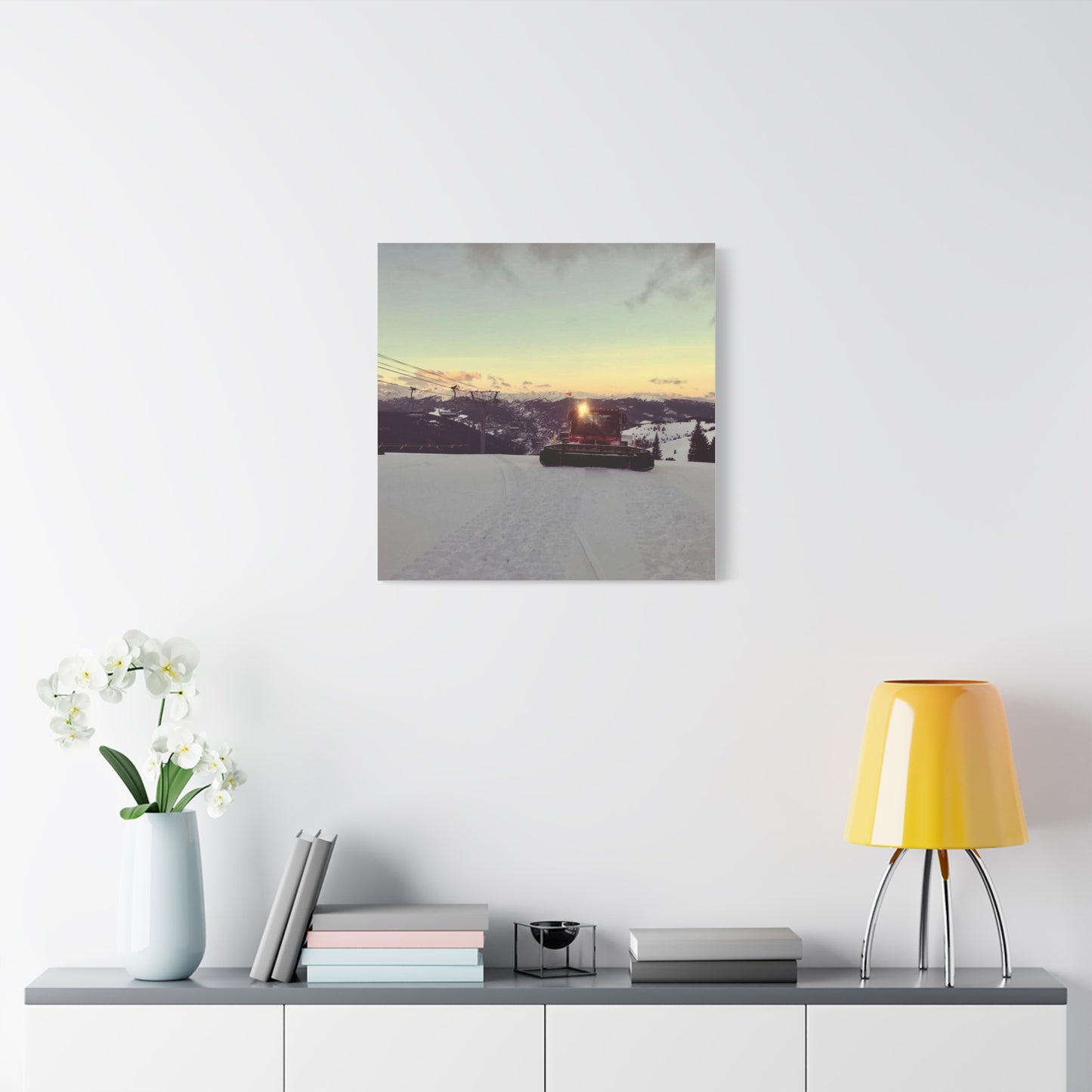 Canvas Print - Vail Mountain Snowcat/Chairlift