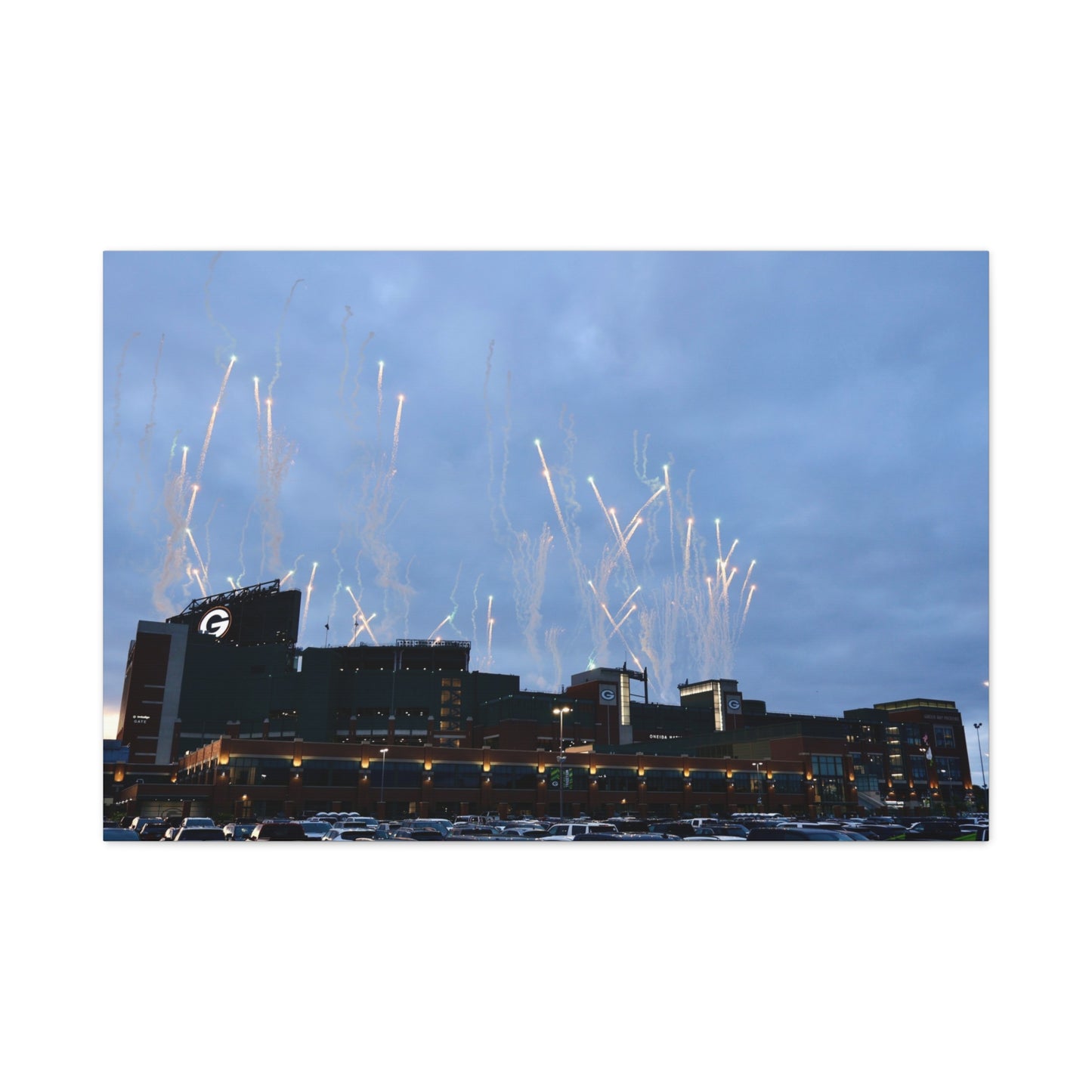 Canvas Print - Lambeau Field Fireworks 9/11/25