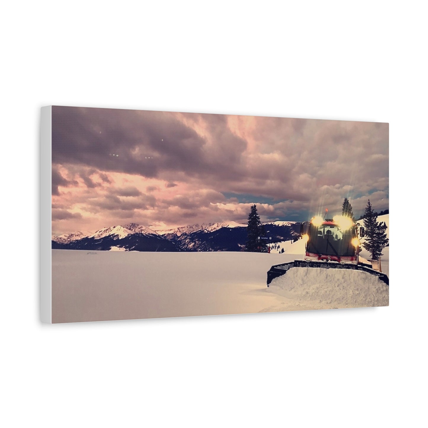 Canvas Print - Vail Snowcat Sunrise