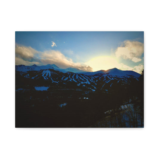Canvas Print - Snowy Breckenridge Sunset Picture